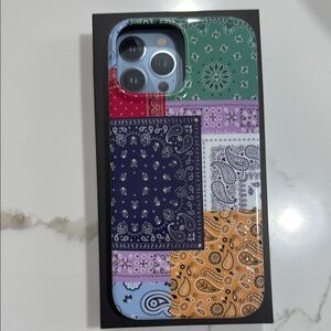 Red and Green Eclectic Patchwork Phone Case 13Pro Max